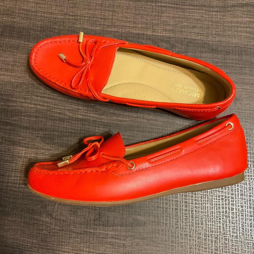 Michael Kors red flats size 7